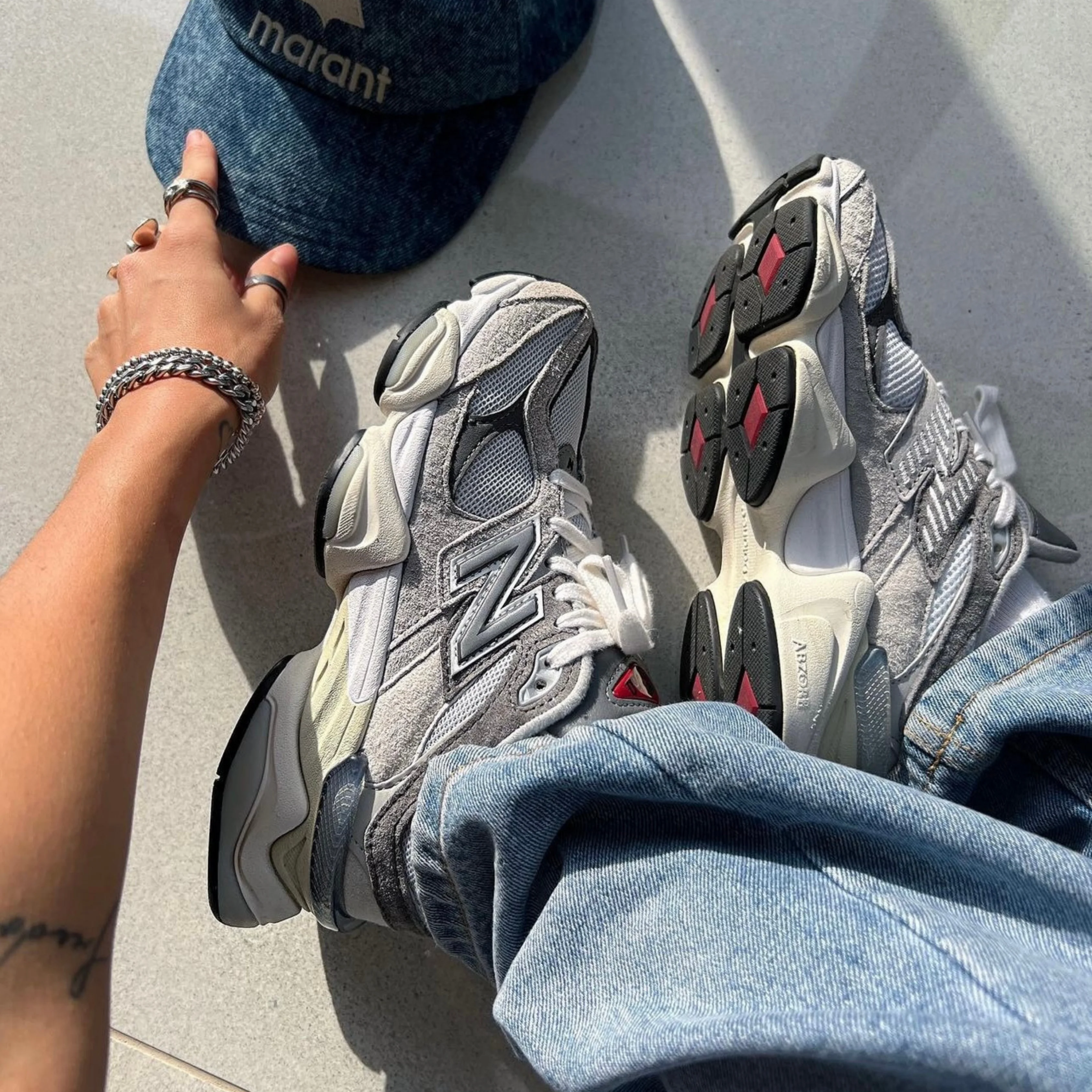 New Balance 9060 Rain Cloud Grey - Image 8