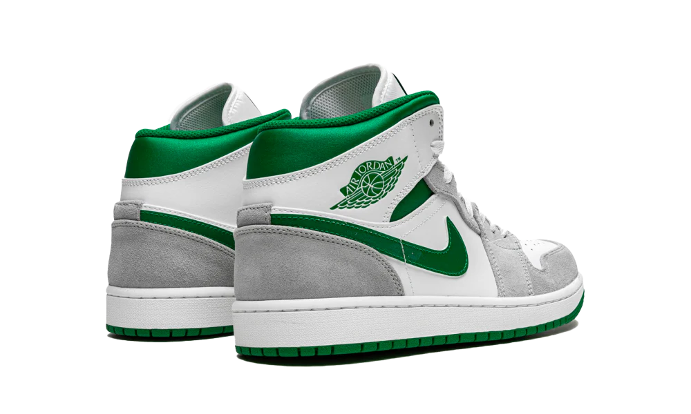 Nike Air Jordan 1 Mid Grey Green - Image 3