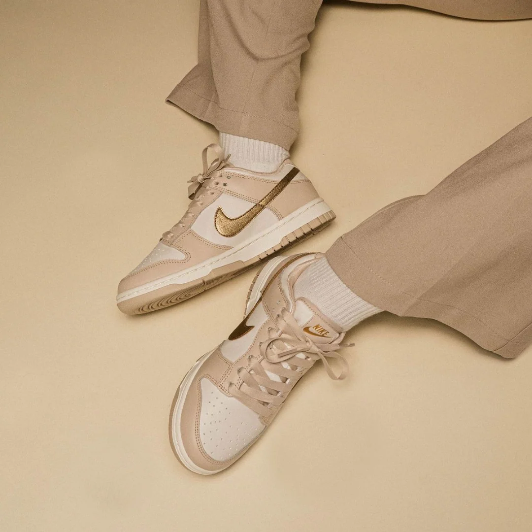 Nike Dunk Low Phantom Metallic Gold - Image 5