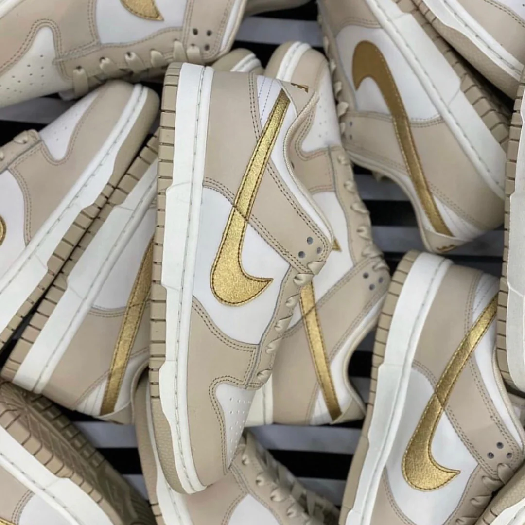Nike Dunk Low Phantom Metallic Gold - Image 7