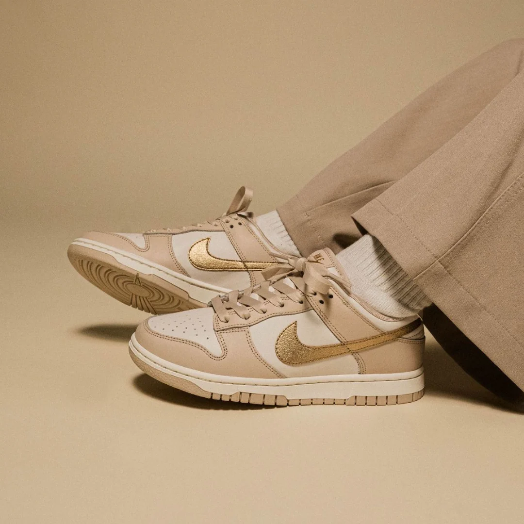 Nike Dunk Low Phantom Metallic Gold - Image 8